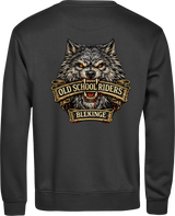 OLD SCHOOL RIDERS.  SWEATSHIRT BLEKINGE