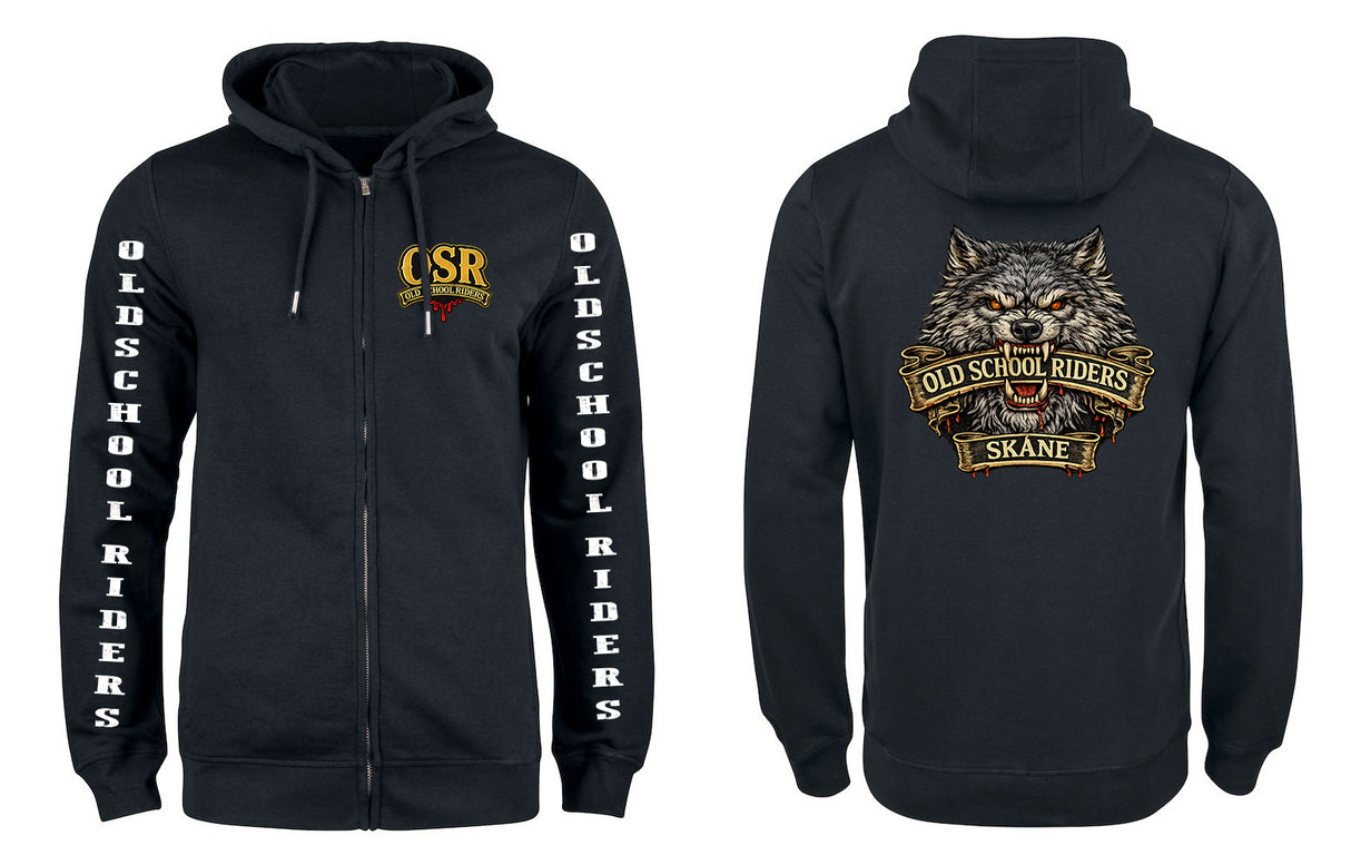 OLD SCHOOL RIDERS. FULL ZIP HOODIE SKÅNE